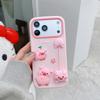 For iPhone 17 Pro Max Silicone Case Cute 3D Cartoon Pig Pendant Shockproof Phone Back Cover