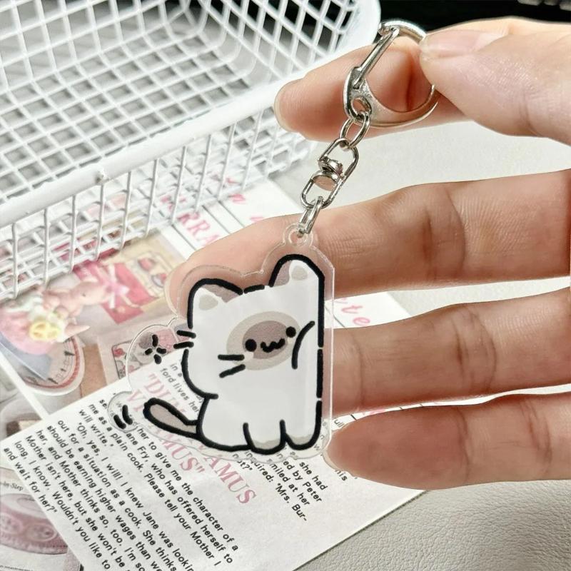 Cat Keychain for Backpacks Cute Couple Keychain Set Matching Cat Pendants for Valentine Gift
