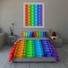 Rainbow bubble texture Bedding Duvet cover sets Duvet covers Pillowcases gifts (1 * Duvet Cover 2 * Pillowcases, without duvet insert)