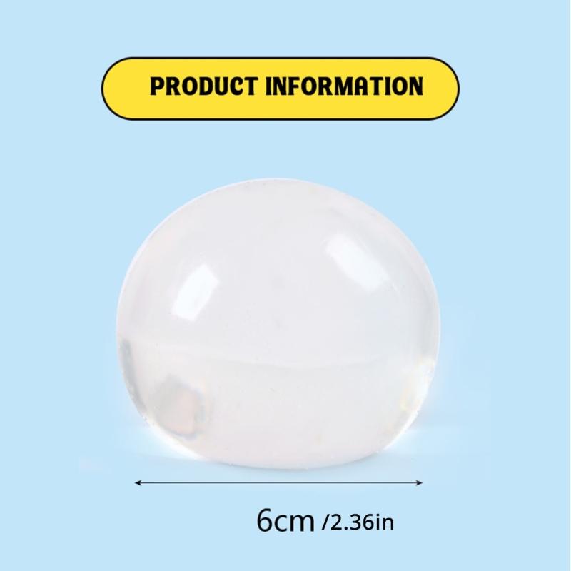 Stretch Fidgeting Ball with Builts In Clear Malt Syrup Slow Rise Sensory Stress Relief Toy for Home Office Desk Use