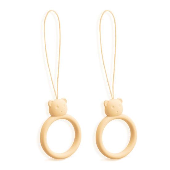 2 шт. Универсальный мультяшный силиконовый держатель для телефона в форме диска с кольцом для пальца и шнурком