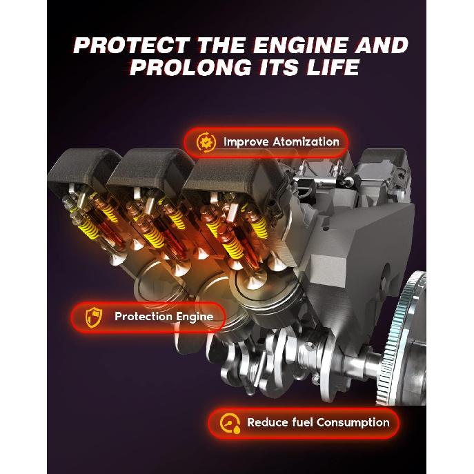 4Pcs Fuel Injectors ANGLEWIDE 0280156159 Fuel Injectors Set Fit for 2003-2006 for Nissan for Sentra, 12 Holes