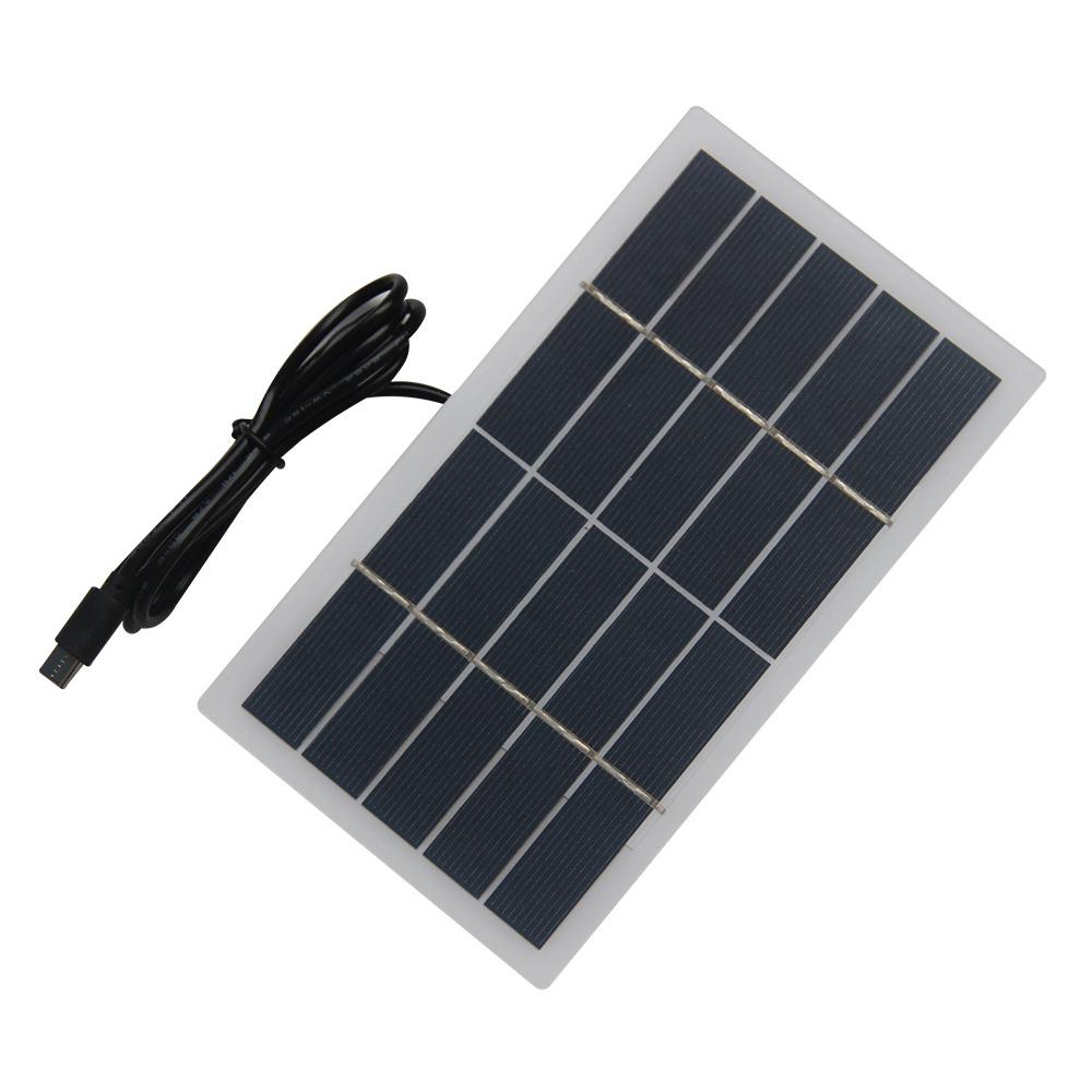 2W 5V Solar Charging Panel Type-C Plug for Security Camera Phone Outdoor Portable Power Supply