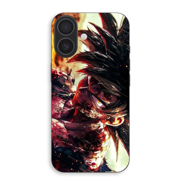 Coque de téléphone - MANIACASE - Iphone 16 Plus - Silicone - Souple - Dragon Ball Goku Fan Art