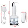 4 In 1 Electric Blender Immersion Hand Stick Blender Mixer Vegetable Meat Grinder Whisk Juicer Mixer Smoothie Cup Kitchen 600W