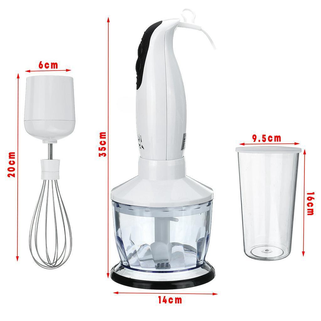 4 In 1 Electric Blender Immersion Hand Stick Blender Mixer Vegetable Meat Grinder Whisk Juicer Mixer Smoothie Cup Kitchen 600W