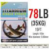 15ft/4.6m Nickel Titanium Fishing Wire Kink-Resistant Titanium Fishing Leader Line Tuna Pike Saltwater Fishing