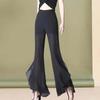 Women's Summer 2024 High Waist Chiffon Flare Pants - Slimming, Fashionable, Versatile, Wide-Leg Design