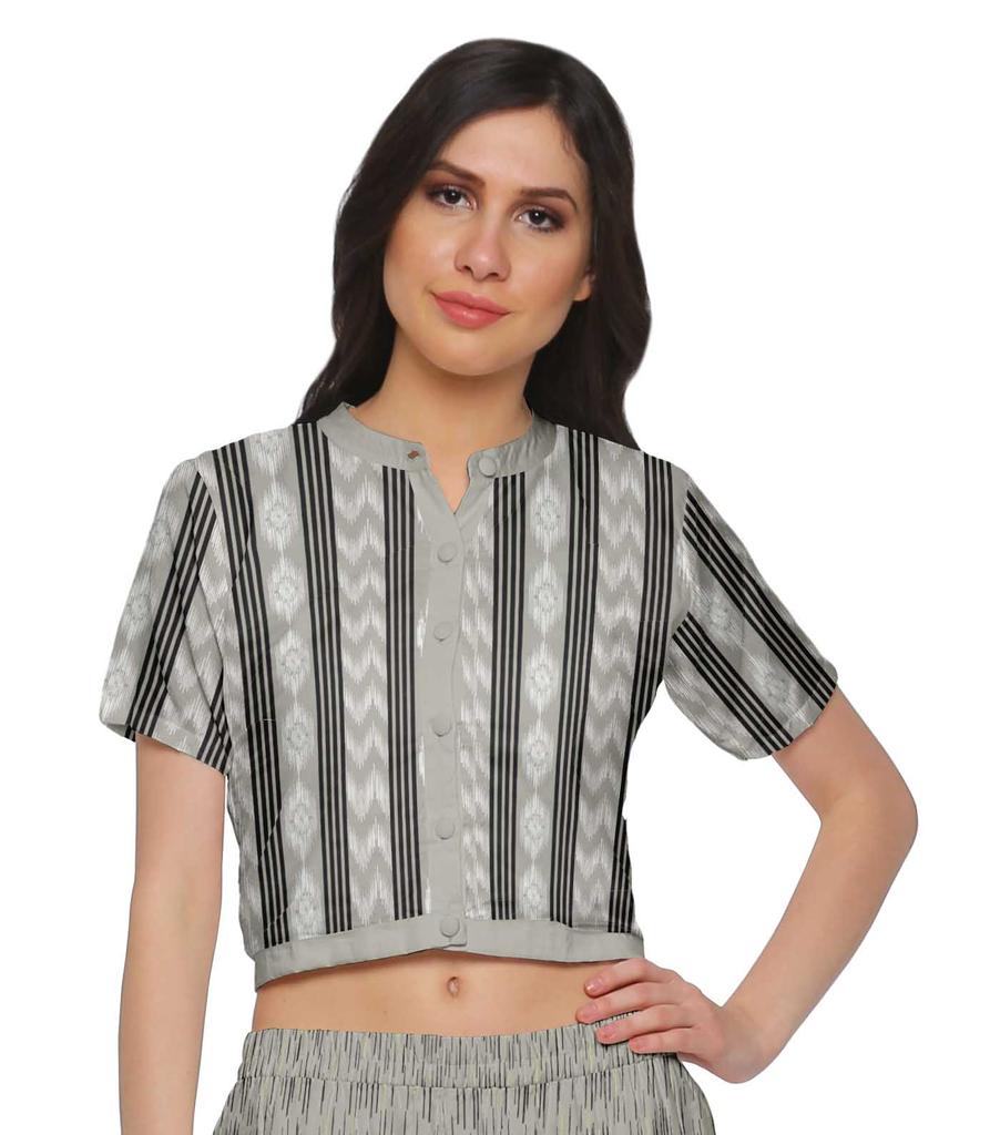 Moomaya Womena    S Crop Top Palazzo Set Printed 2 Piece Outfit Dress Ethnic