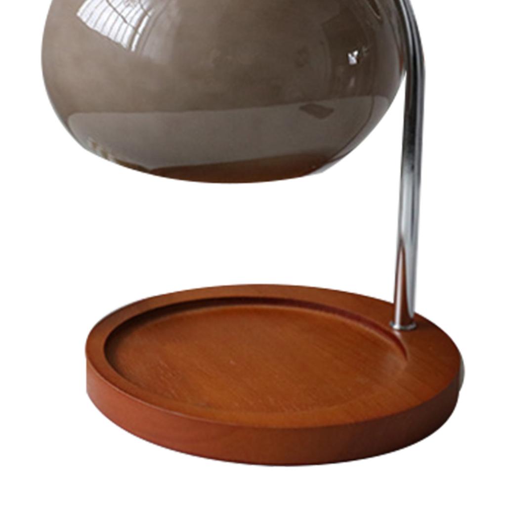 Арома лампа для плавления воска ретро деревянный поднос для хранения стеклянная лампа для подогрева свечей спальня прикроватная лампа