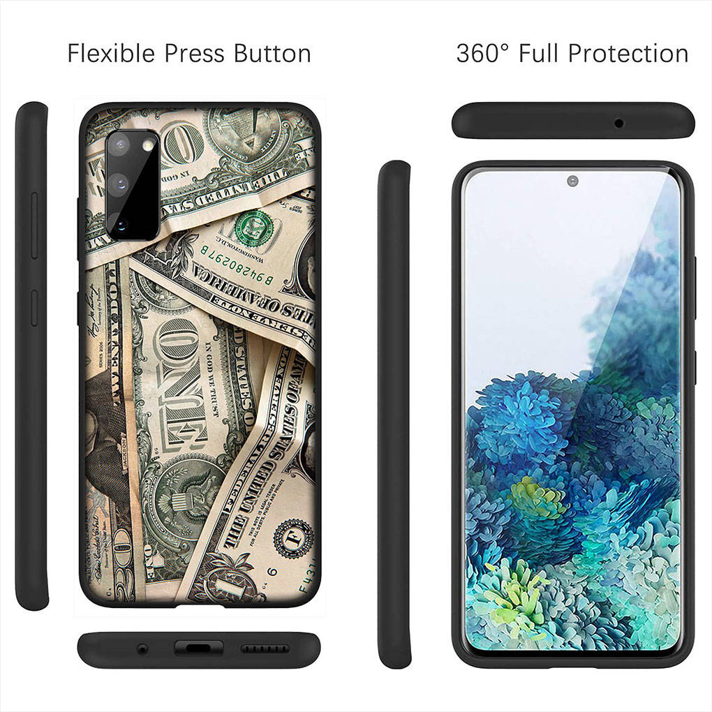 For Samsung Galaxy S24 S23 iPhone 16 15 14 Xiaomi Redmi Note 13 12 11 8 Plus 9 Pro Max X XR Phone Case Money One Hundred Dollars 100 OPPO Huawei Cover