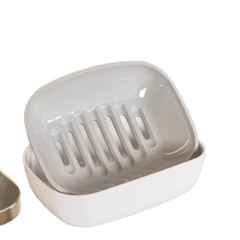 Сливница для мыла, Бытовая мыльница для ванной комнаты, Двухъярусная большая мыльница, Мыльница для стирального порошка