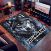 1PC Custom Name Wolf Spirit Artwork Theme Floor Mat Ideal for Living Room, Game Rooms, Office, Bedroom, Office Floor Mat , Floor Mats for Home