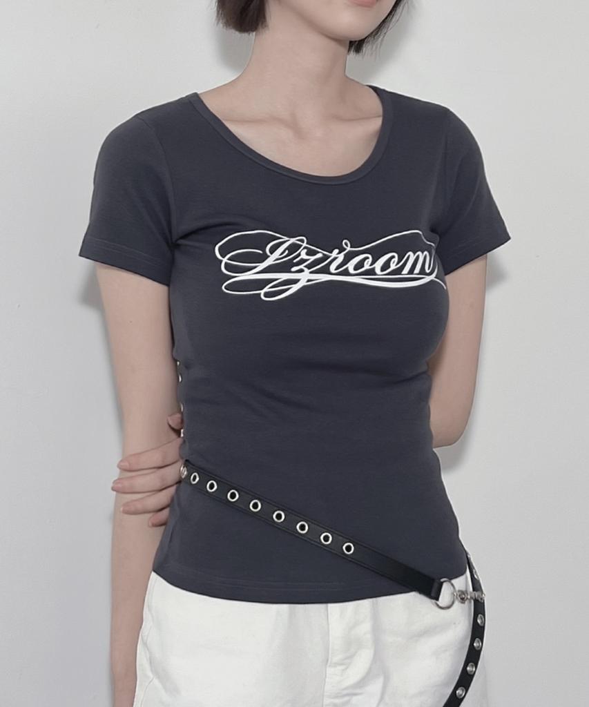 Мужская футболка Ijeulum Classic Logo, приталенная, с коротким рукавом (Синий уголь)