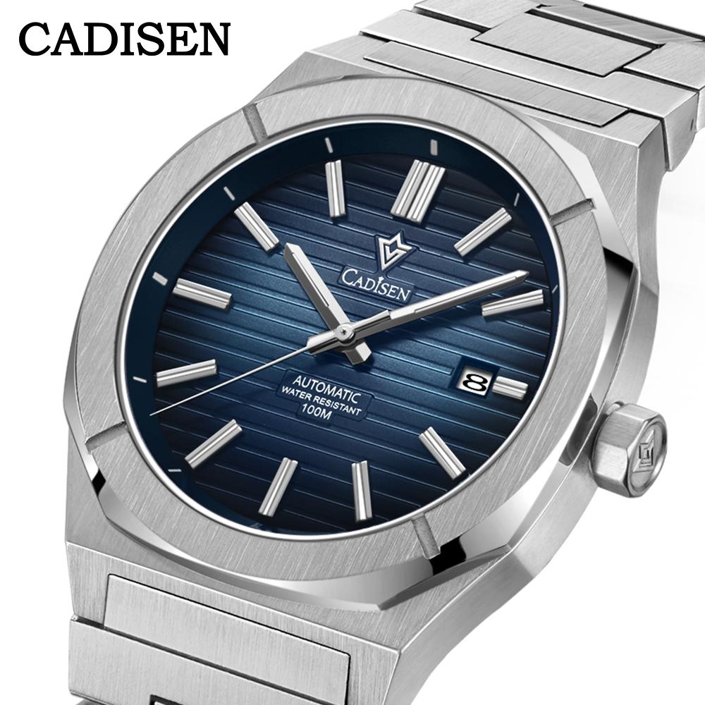 Cadisen 8200 Новые роскошные мужские часы высшего бренда с коробкой, водонепроницаемые 100 м NH35, автоматические мужские механические часы