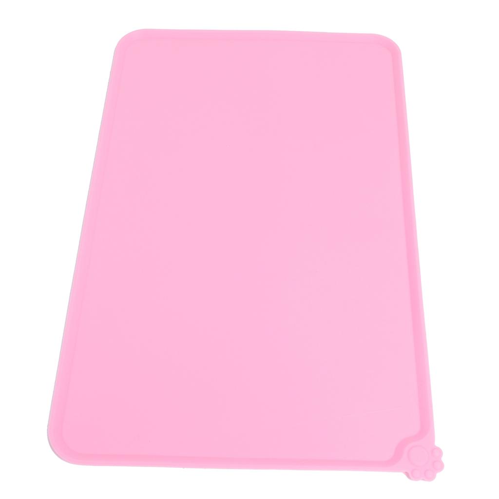 Коврик для корма для домашних животных силиконовый водонепроницаемый нескользящий коврик под миску для питья и кормления подложка для собаки кошки(красный )