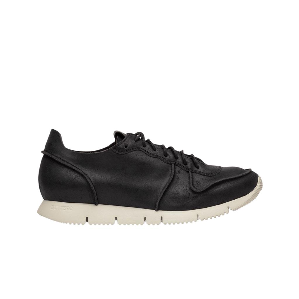 Buttero Bianchetto Leather Carrera Sneakers Black