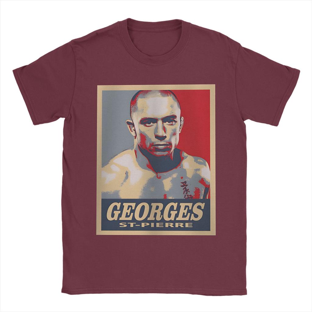 Мужская футболка Georges St Pierre Винтажная 100% Хлопок Футболки с круглым вырезом и коротким рукавом Идея для подарка Топы