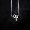 Five-pointed Star Necklace for Women with Niche Design New Hollow Pendant Collarbone Chain Simple Temperament and Versatile