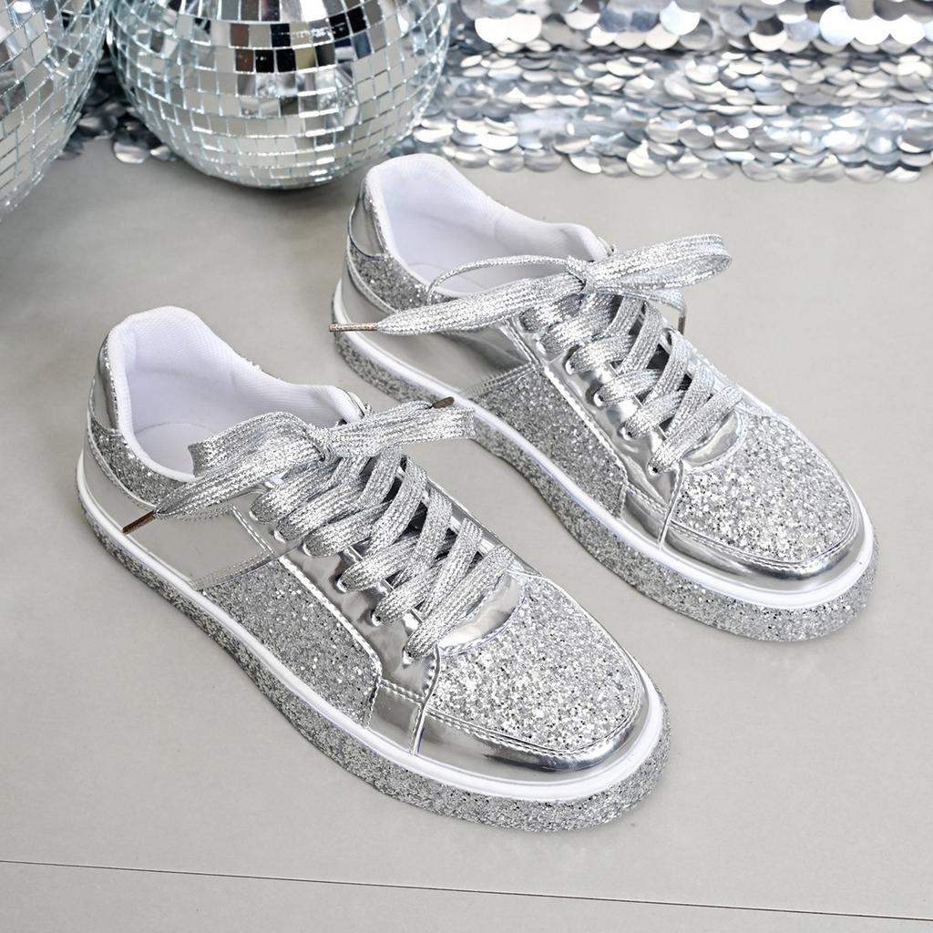 2025 повседневные модели на плоской подошве для пар, с пайетками, с неглубоким вырезом, шнуровкой, кеды на доске, 43 большой размер, 2025 женская обувь для независимых станций