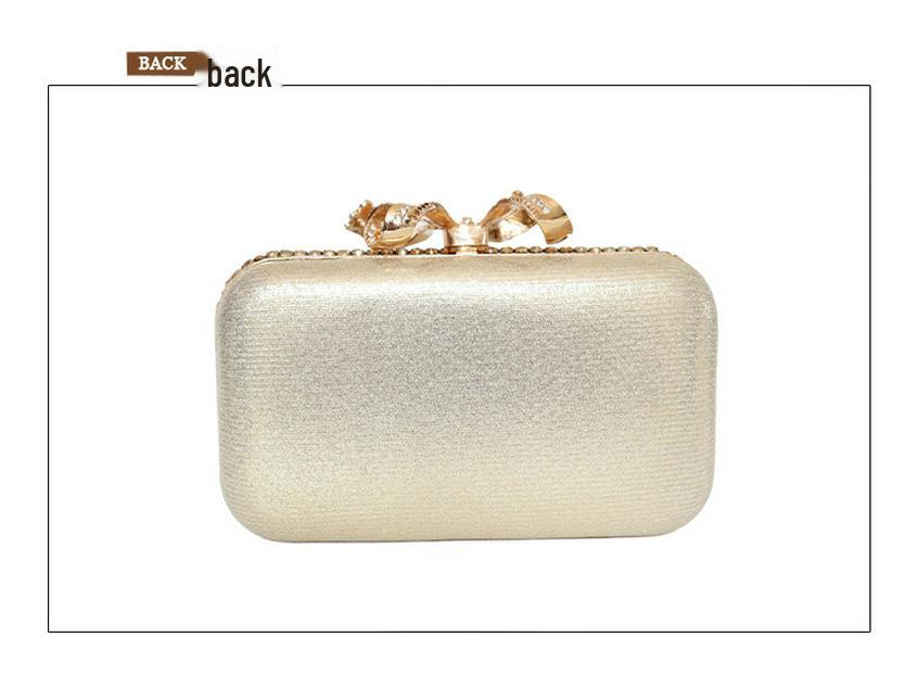 Женский вечерний клатч-конверт с ремешком, украшенный стразами в виде бабочки