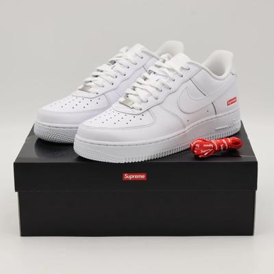 CU9225-100 Supreme Air Force 1 Low Белые (Мужской)