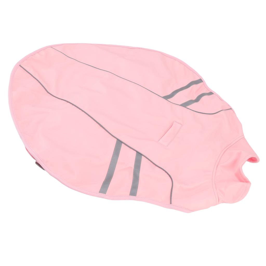 Дождевик для собаки Водонепроницаемый Ветрозащитный Светоотражающая полоса Дизайн с отверстием на спине Удобный дождевой жилет для собаки