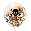 4 шт. 12-дюймовых прозрачных латексных шаров с конфетти на Хэллоуин, череп, ведьма, призрак, черный кот, страшный декор на Хэллоуин, принадлежности