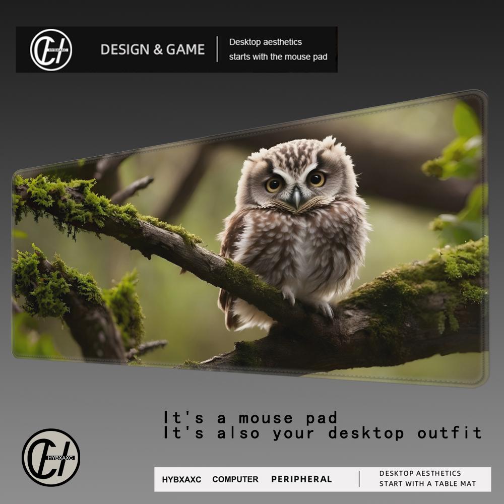 HYBXAXC Cute Animal Owl Gaming Mouse Pad Rubber Mousepad Cs Go Computer Laptop Mice Mat Anti-slip Anime Art Carpet Home MouseMat