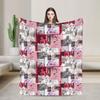 Nana Hachi  Manga Knitted Blanket Anime  Flannel Throw Blanket Summer Air Conditioning Portable Soft Warm Bedsprea