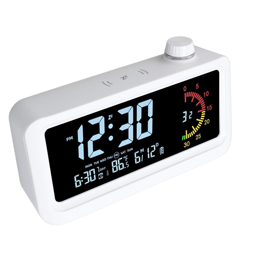 Electronic Alarm Clock Color Screen Built In Timer Temperature Date Display 12 24 Hour Digital