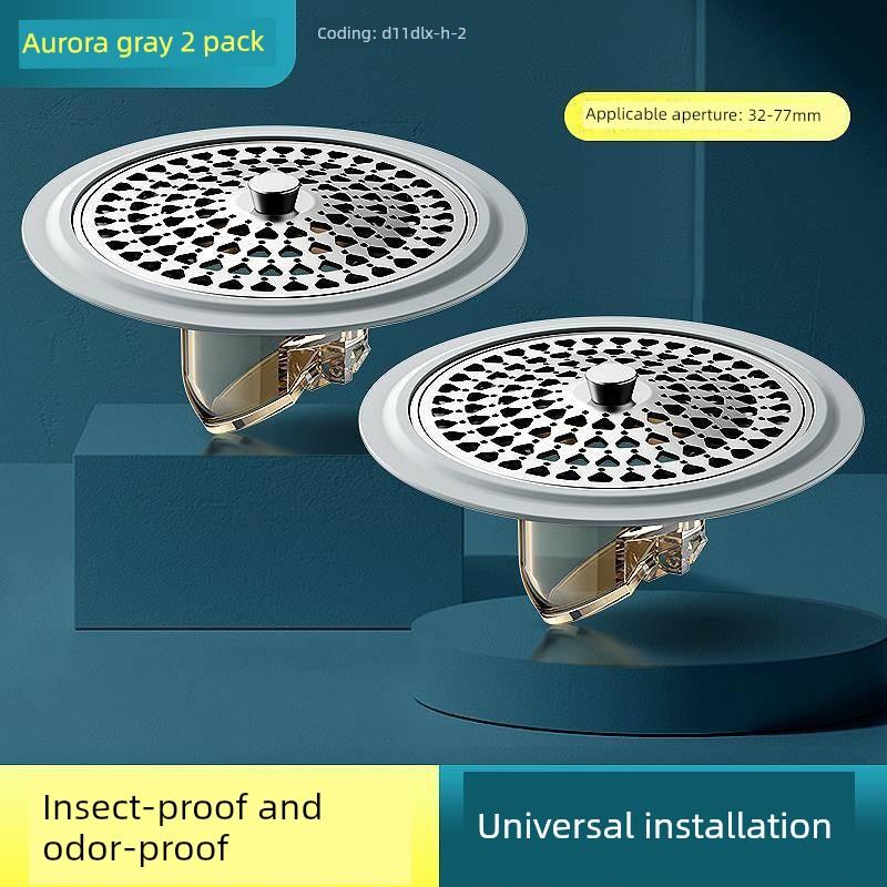 Anti-Odor Floor Drain Core, Universal for Bathrooms, Insect-Proof Hair Filter, Anti-Odor Device for Drain Pipes, Sealing Cover