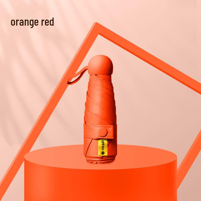 Компактный складной зонт с защитой от УФ-лучей и черной подкладкой