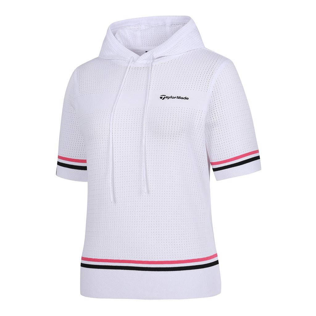 TAYLORMADE APPAREL Женский вязаный топ с капюшоном и коротким рукавом T8031Sn6221-100