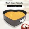 Пищевая сковорода пружинной формы в форме сердца, не содержащая BPA, термостойкая, многоразовая, безопасная для микроволновой печи, антипригарная форма для чизкейка