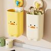 Cartoon Duck Chopstick Cage Wall-mounted Storage Rack Household Drain Rack  Tableware Organizer