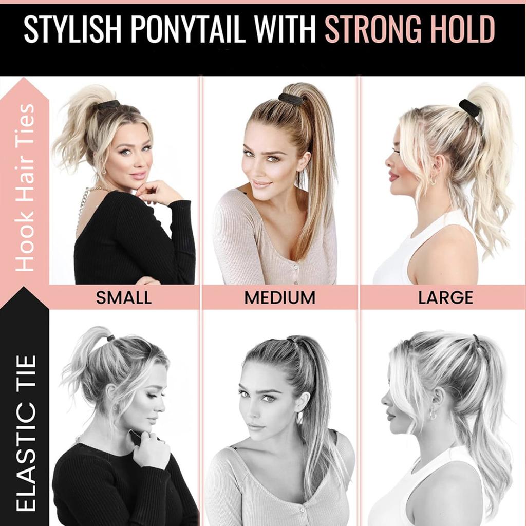 3015pc Ponytail Rubber Hook Elastic Hair Bands For Women Gum Hooks Hair Accessories Hair Ties Styling Tools Holder Bungee Bands