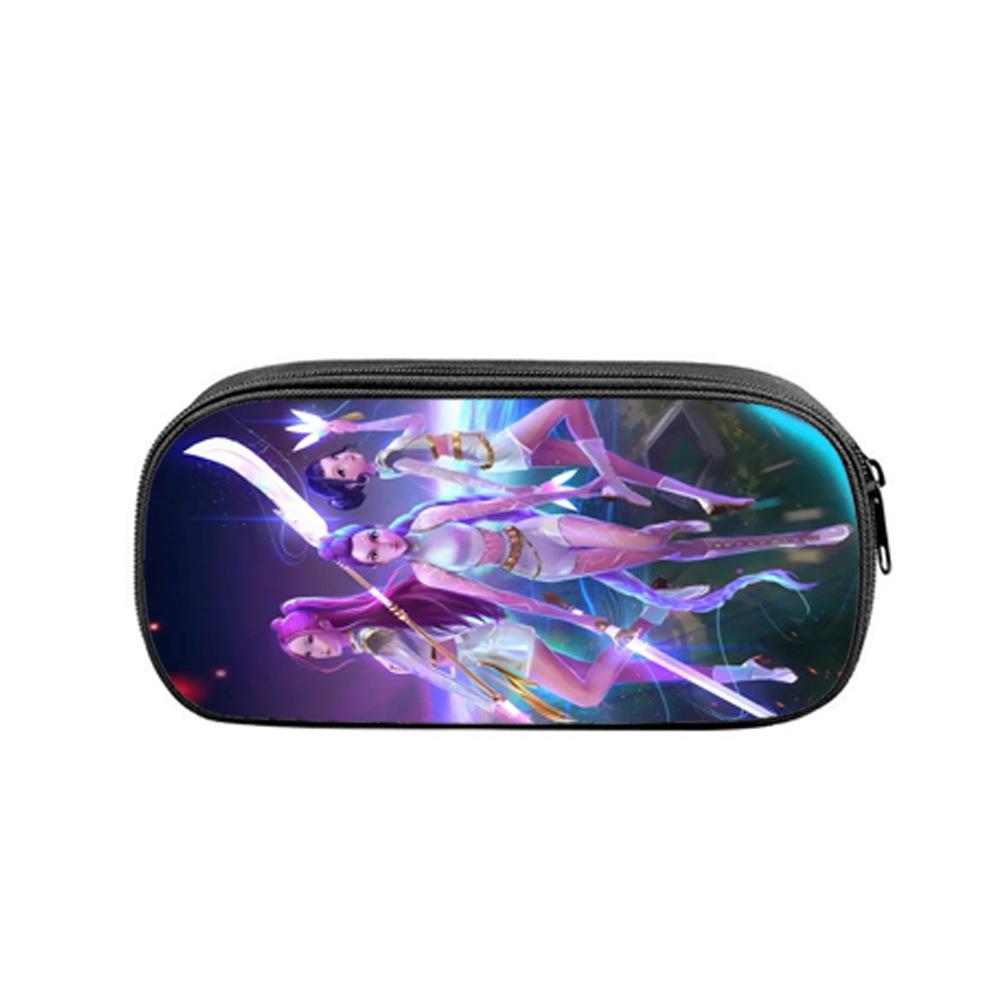 Huntrix Kpop студенческий принт пенал Kpop охота на ведьм женская группа студенческое хранение канцелярская сумка пенал