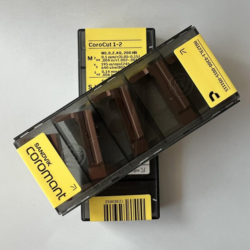 SANDVIK / RG123L1-0300-0015-RS 1115 / Original Swedish hard alloy blade 5 Pcs