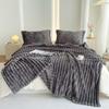 Throw Blanket Charcoal Blanket Super Soft Fleece Throw Blanket for Couch Ridges Design Wash Up Nicely