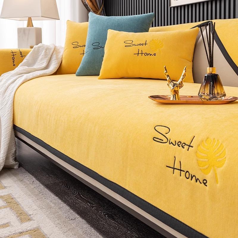 Подушка для дивана из шенилла, универсальная для всех сезонов, высококачественная подушка для сиденья, новый нескользящий и грязеотталкивающий чехол-накидка для дивана