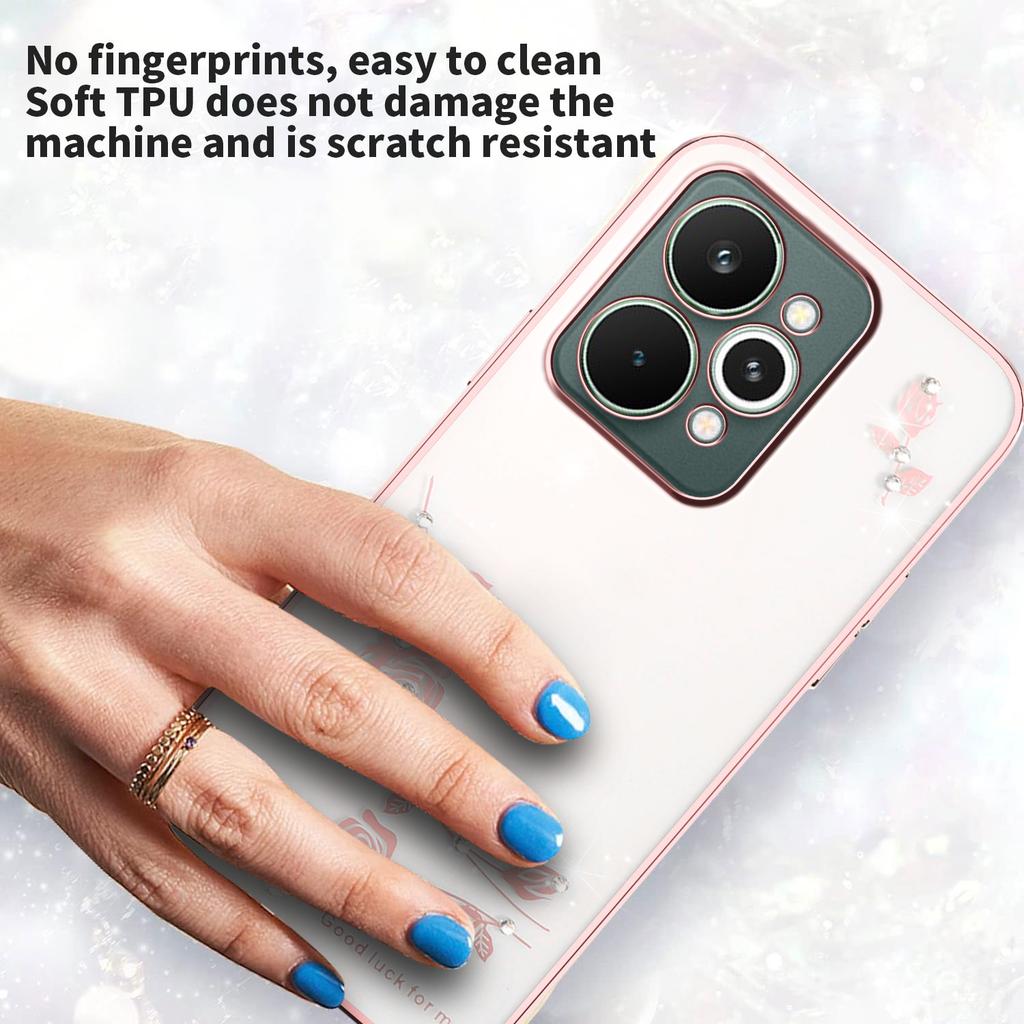 Чехол для Realme 15 Pro 5G с цветочным декором из страз, ТПУ чехол для телефона