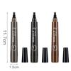 Водонепроницаемый 4-точечный жидкий карандаш для бровей с 3D долговечной кистью для бровей - натуральные инструменты для макияжа Microblade