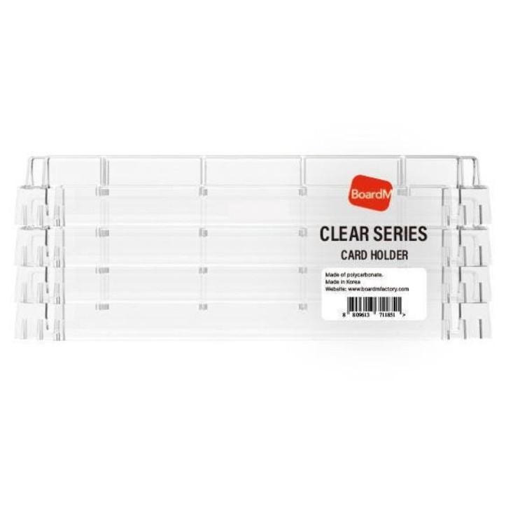 BoardM Набор аксессуаров для настольных игр серии Clear, Соединяемый лоток для карт/Держатель для мини-колоды карт/Лоток для жетонов/Подставка-держатель для карт