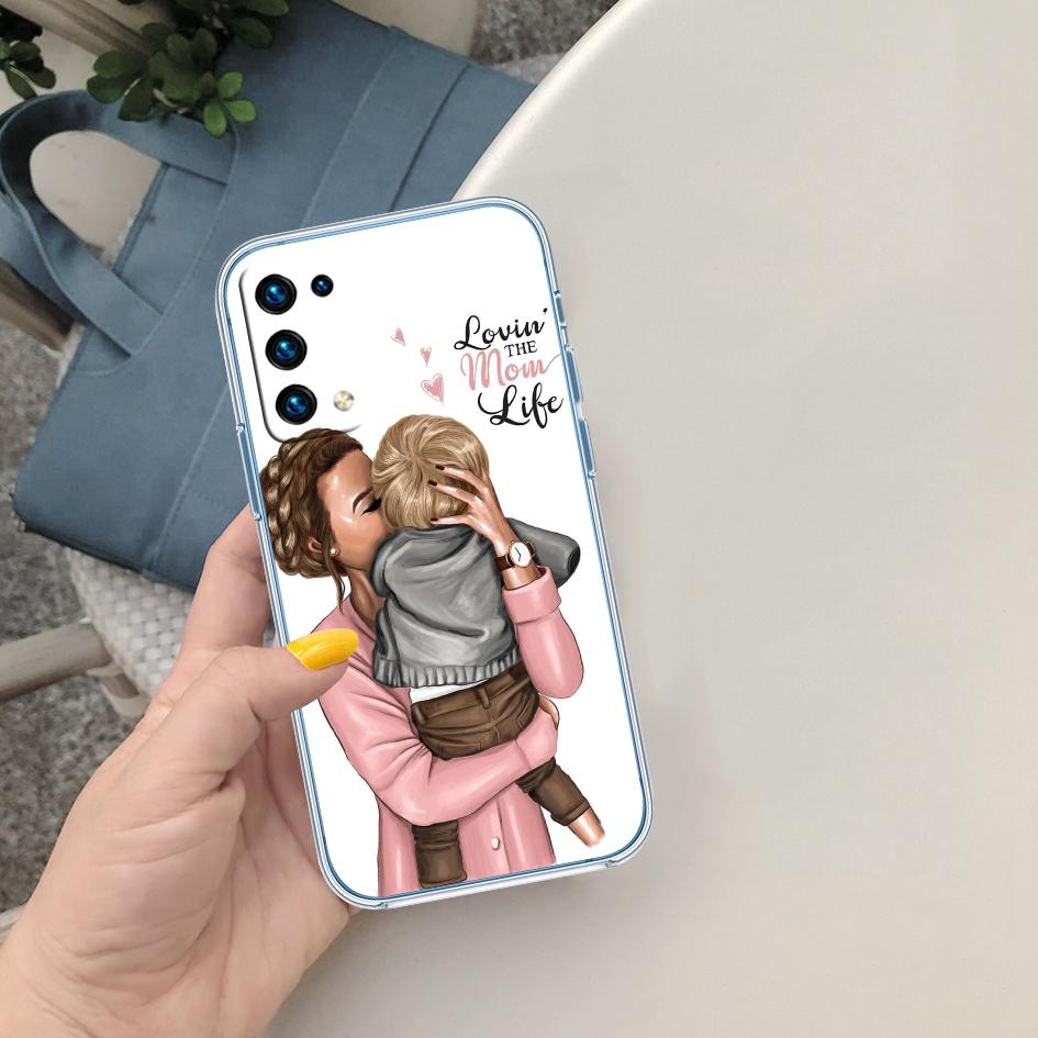 PP61 Supr Baby Мама Девочка Прозрачный Мягкий Чехол для Телефона для Samsung Galaxy A04 A04S A14 A23 A34 A54 M23 M33 M52 M53