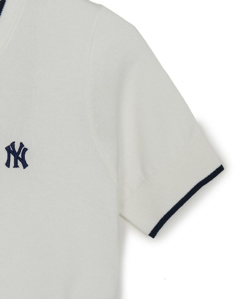 Женская вязаная кофта Emelbi с коротким рукавом, охлаждающая, в стиле varsity, Ny (слоновая кость)