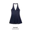 2025 Spring Women's European & American Style Denim Spaghetti Strap Short Dress