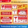 Handle With Care Fragile Warning Stickers - Self-Adhesive Copperplate Paper for Sealing