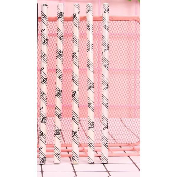 5 шт. Деревянные карандаши с рисунком фортепиано, Креативная музыкальная тематика, Канцелярские товары для учеников начальной школы, Художественные принадлежности, Подарки-призы для детей