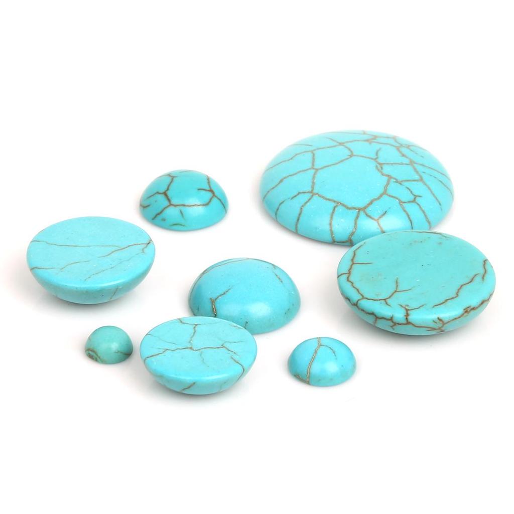 Синтетические бирюзовые белые бусины с круглым камнем, круглые бусины для изготовления ювелирных изделий, браслет, ожерелье, ножной браслет